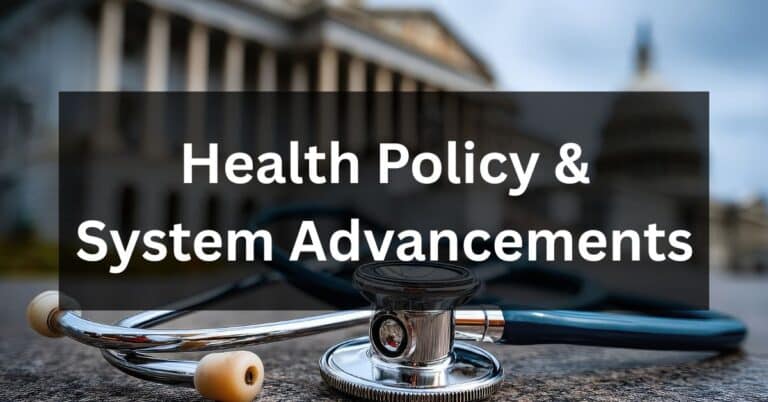 A stethoscope resting outside a government building, representing the Health Policy and Patient Education category and highlighting system advancements that influence how healthcare is delivered.